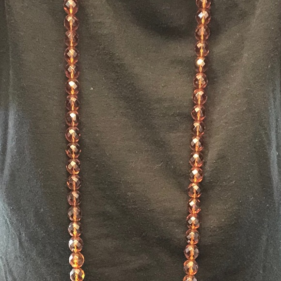 Crystal Necklace in Orange-Brown-Amber - Picture 8 of 8